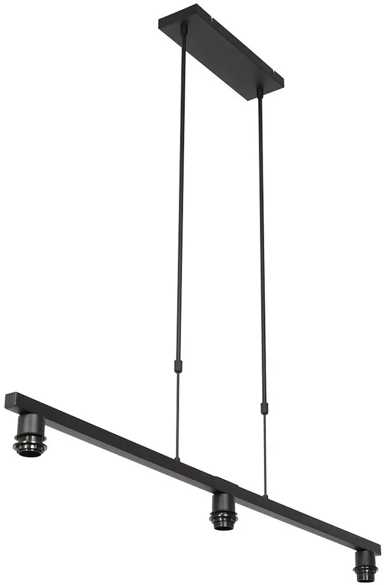 Steinhauer 3-lichts Hanglamp Zwart - Hoogteverstelbaar