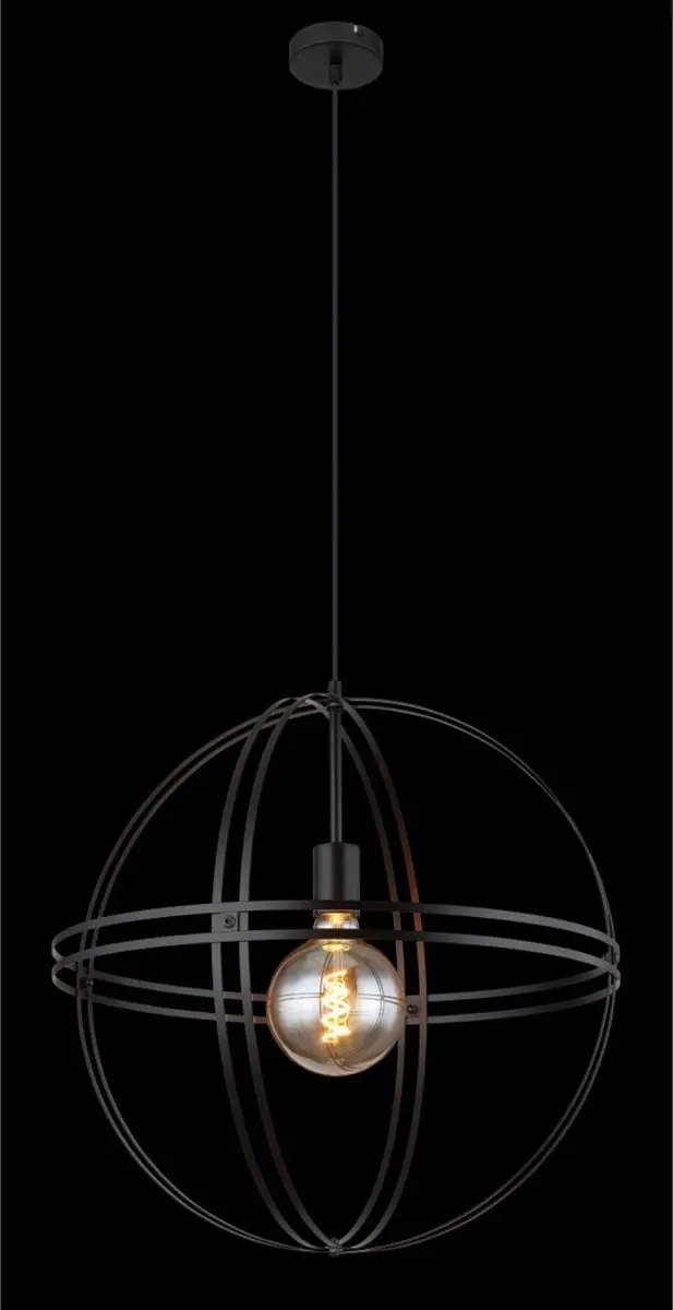 Globo Tamara Hanglamp - Ø50cm - E27 - Zwart