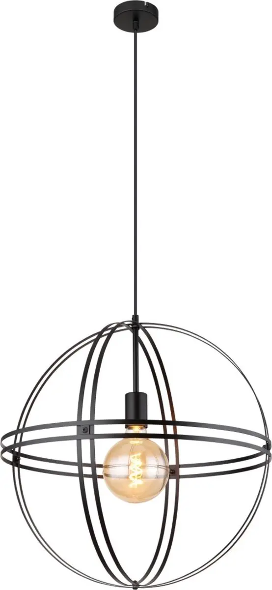 Globo Tamara Hanglamp - Ø50cm - E27 - Zwart