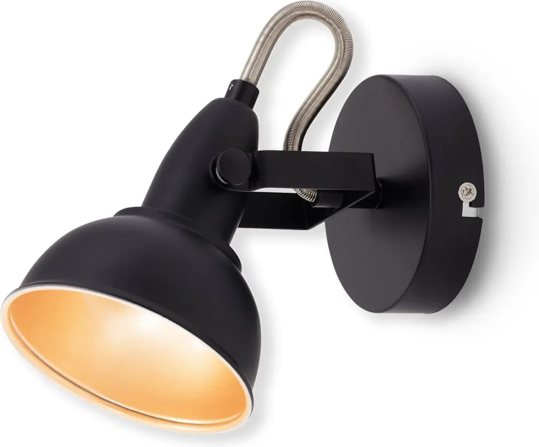 Briloner Soft Wandlamp E14 1 Licht - Zwart-Goud