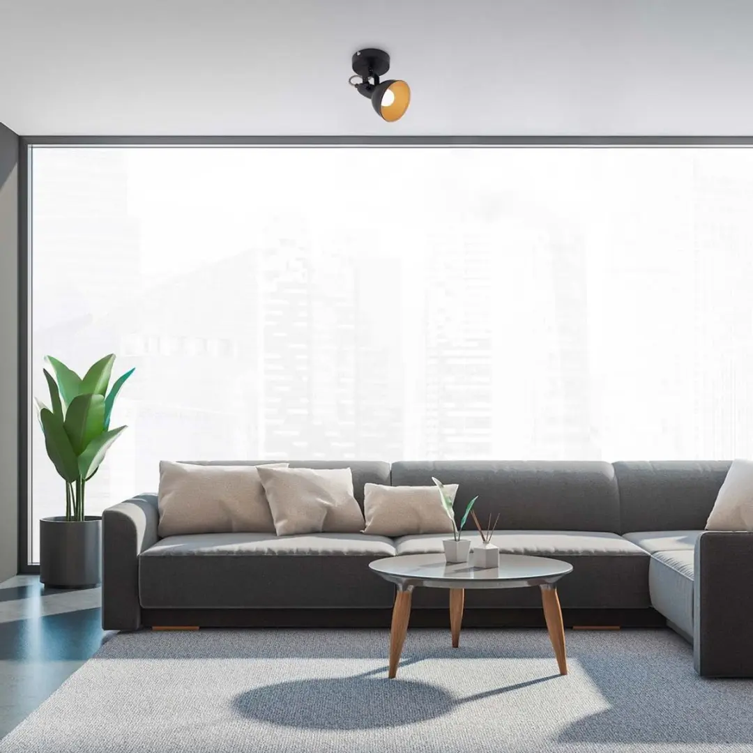 Briloner Soft Wandlamp E14 1 Licht - Zwart-Goud
