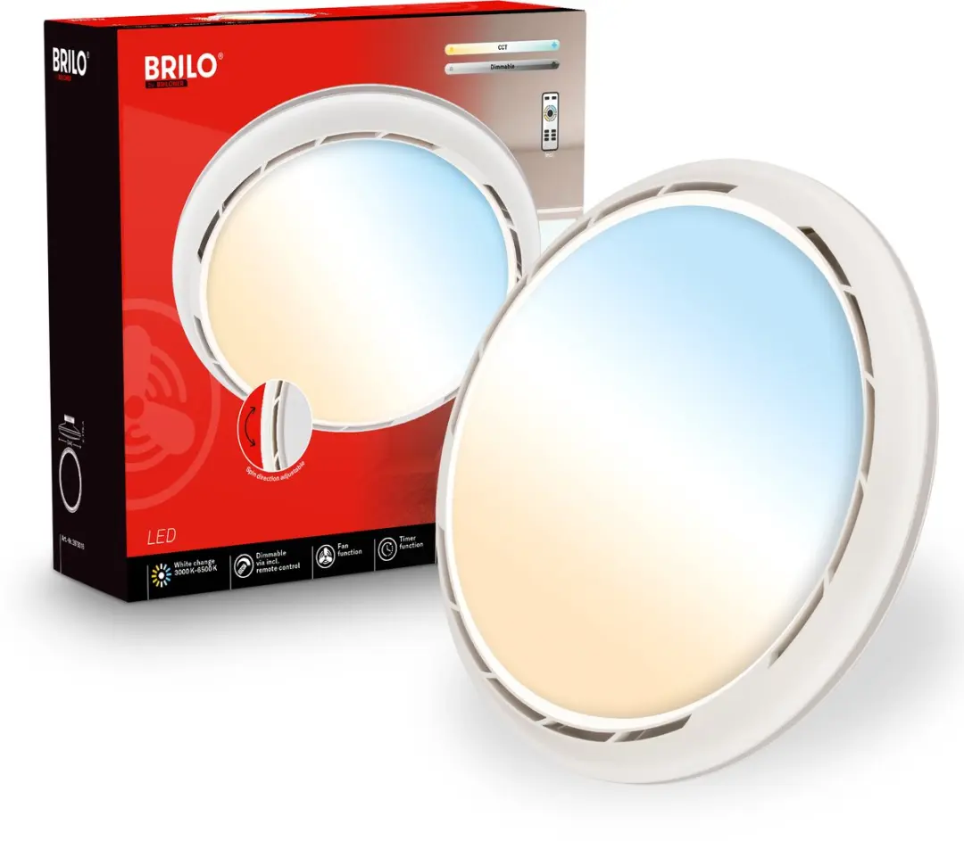 Briloner Dison Plafondventilator met LED-lamp