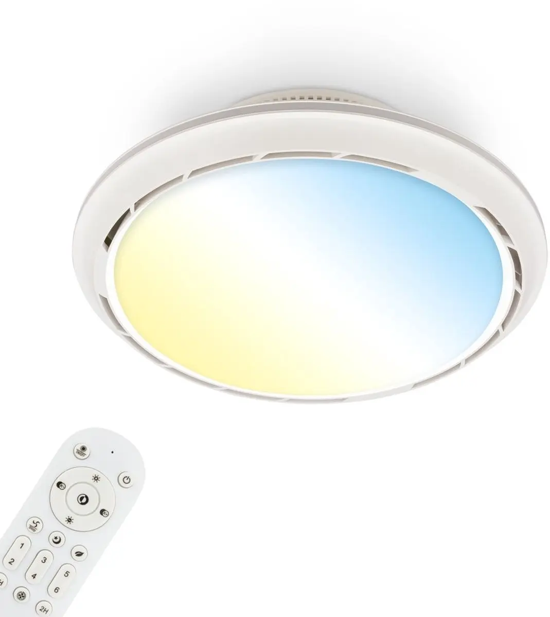 Briloner Dison Plafondventilator met LED-lamp - Ø44cm - Wit