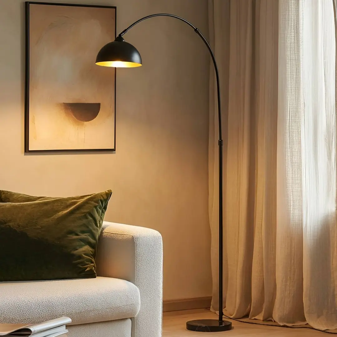 Lindby Vloerlamp 1 Licht IJzer Marmer 180cm