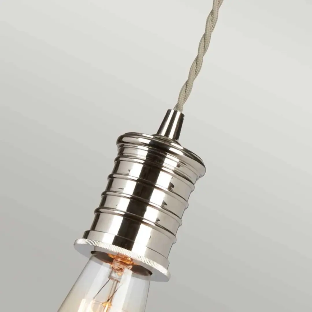 Elstead LED Hanglamp E27 60W - Dimbaar - Polished Nickel