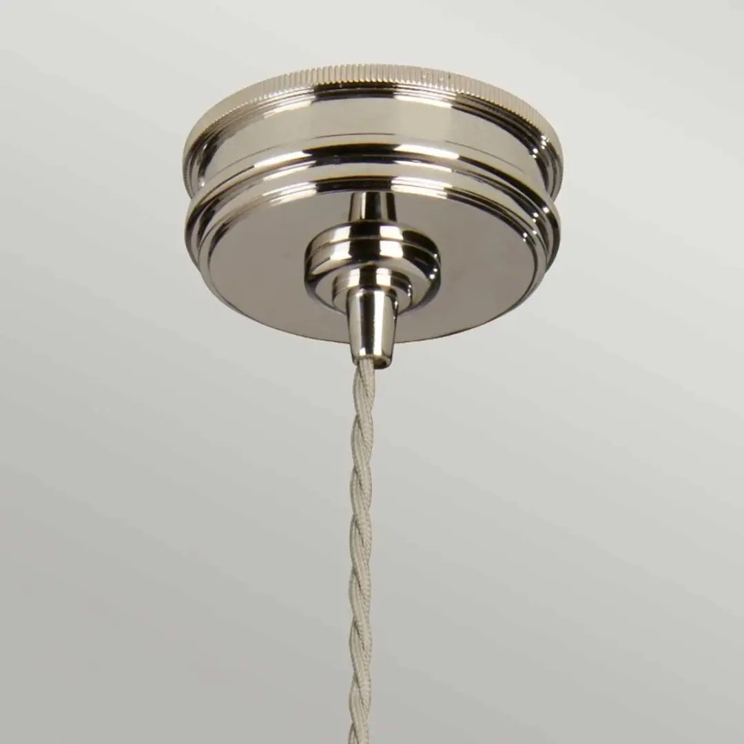 Elstead LED Hanglamp E27 60W - Dimbaar - Polished Nickel