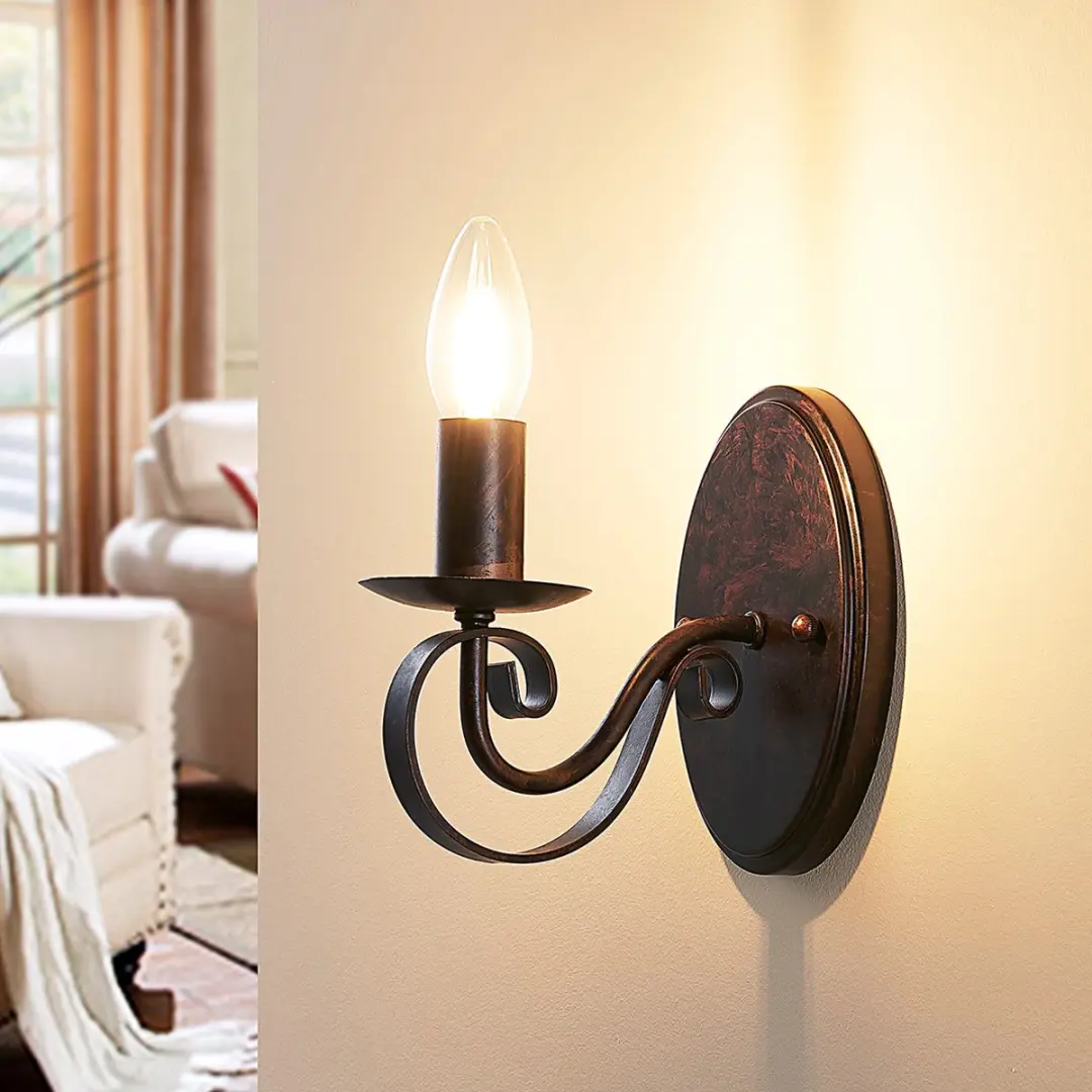 Lucande Wandlamp Metaal 1 Lichtpunt E14