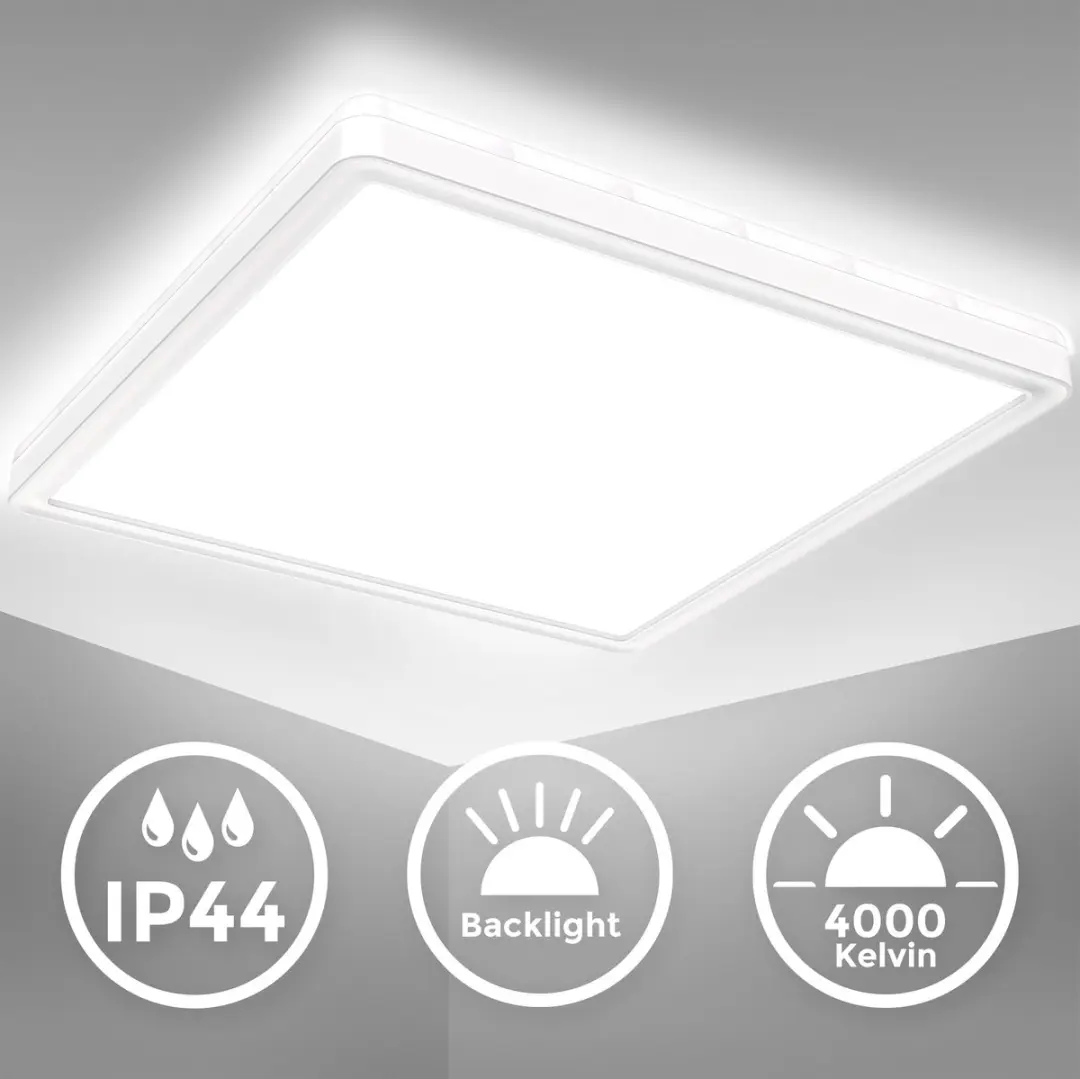 Briloner LED Badkamerverlichting IP44 18W 29x29cm - Wit
