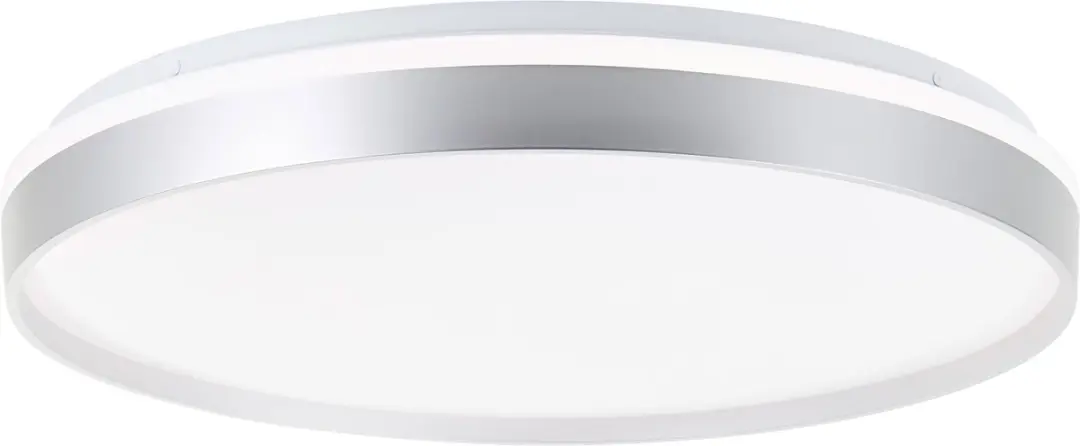Brilliant Britt Plafondlamp 36W - Ø48cm - Zilver/Wit - afbeelding 6 van 6