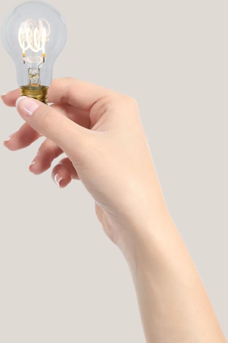 Lucide A60 LED Filamentlamp E27 4,9W 2700K - Transparant
