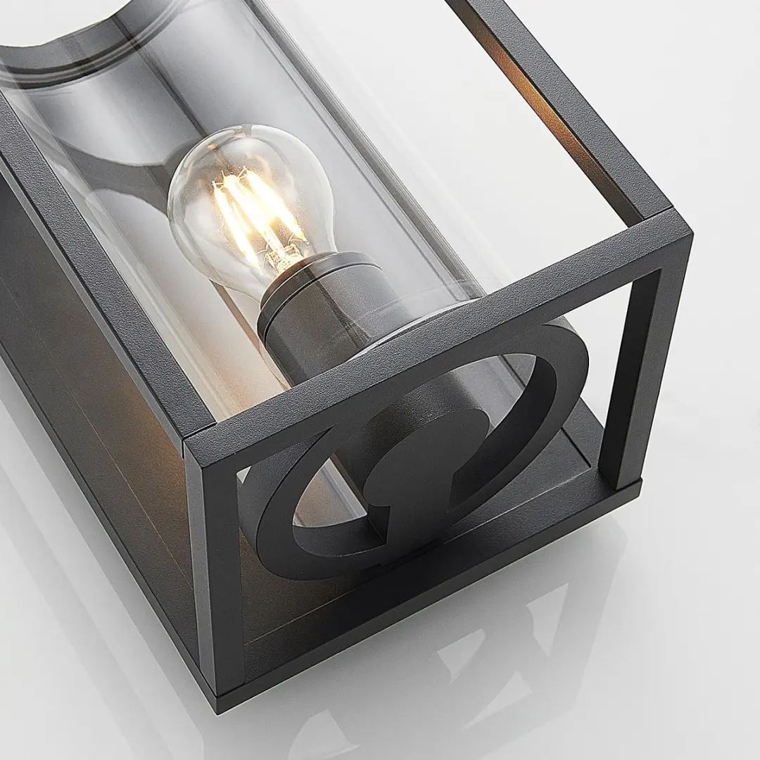 Lucande Wandlamp Buiten 1 Licht E27 Grafiet