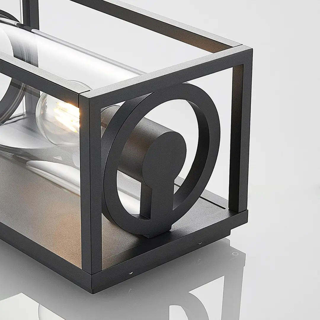 Lucande Wandlamp Buiten 1 Licht E27 Grafiet