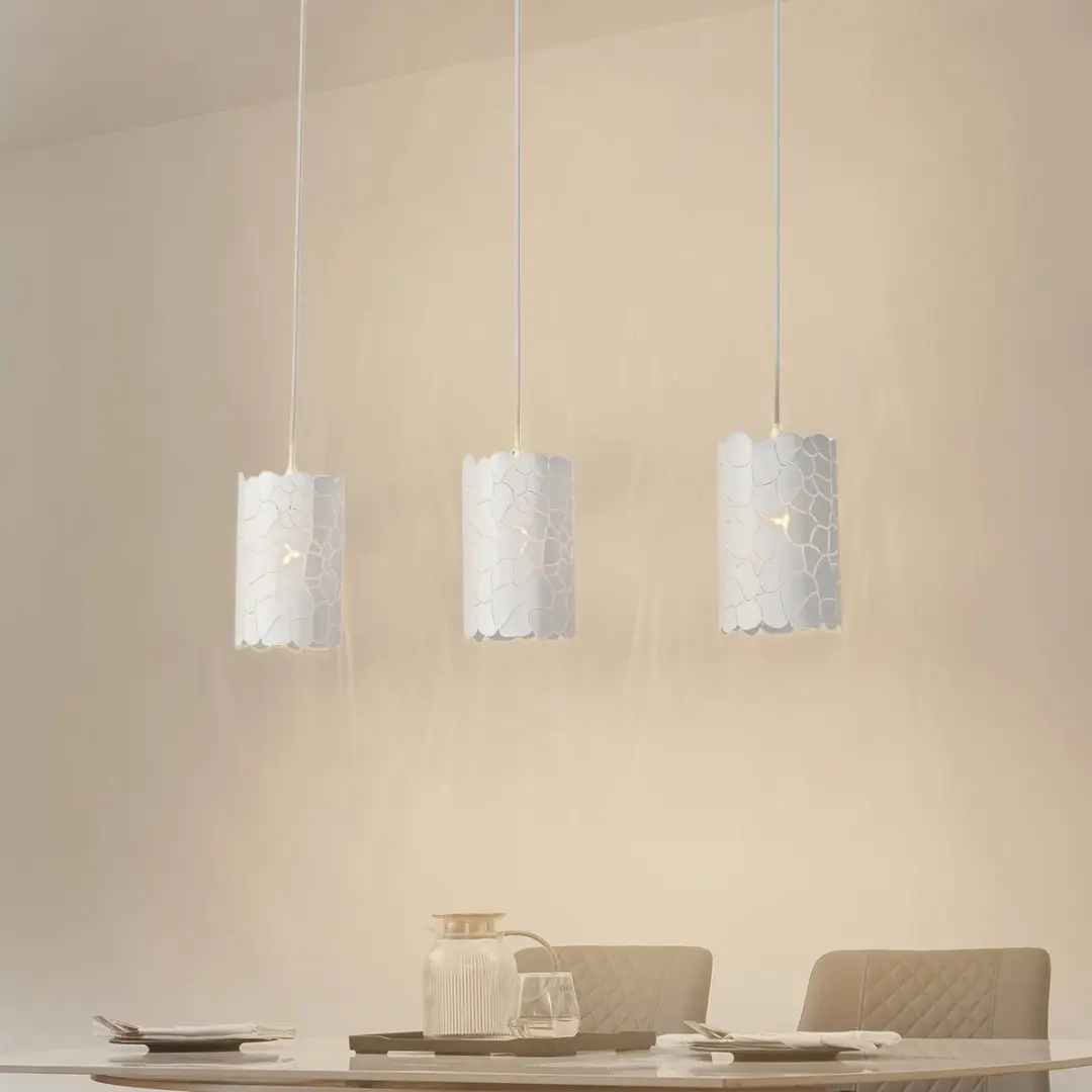 Lindby Hanglamp 3-Lichts Metaal E27 Wit