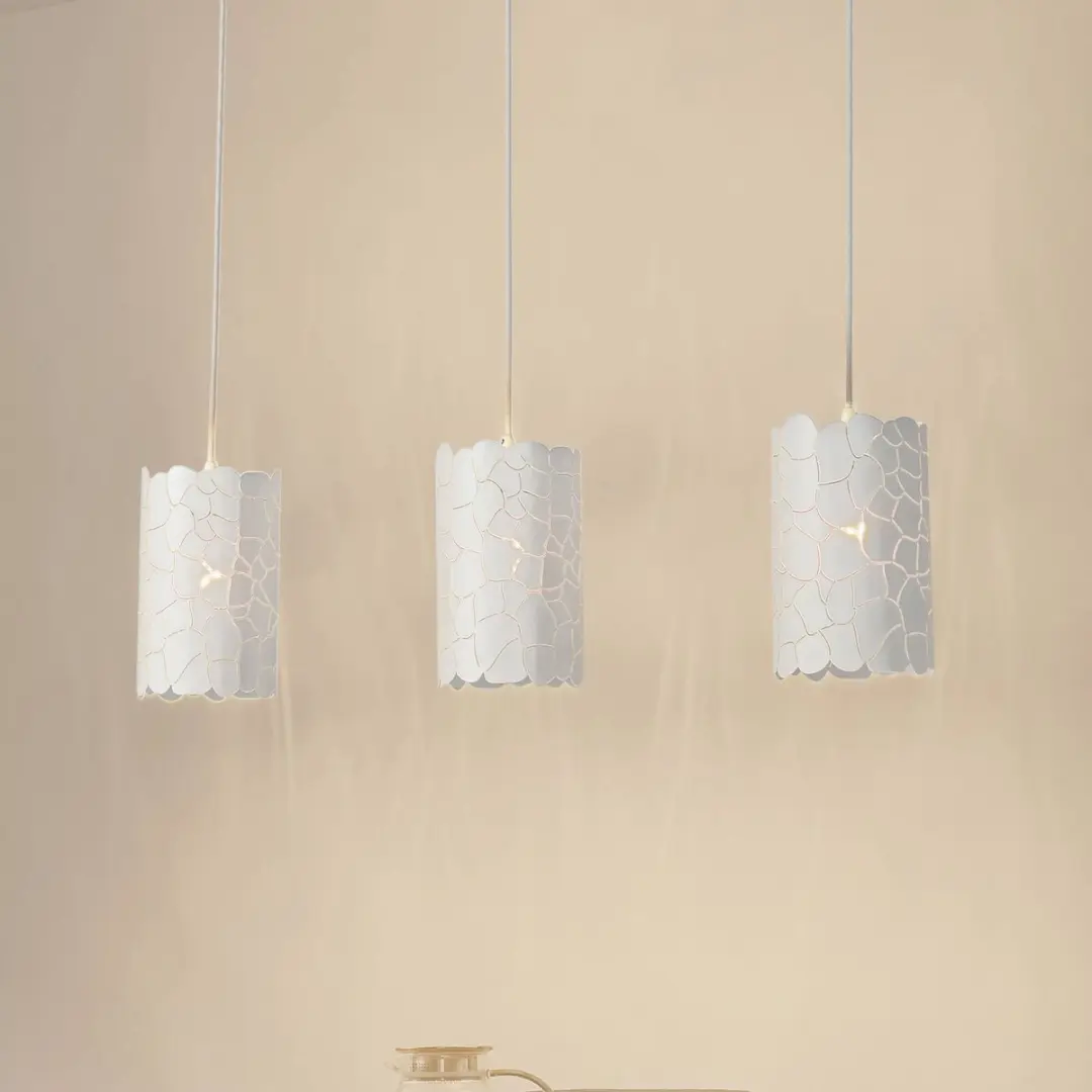 Lindby Hanglamp 3-Lichts Metaal E27 Wit