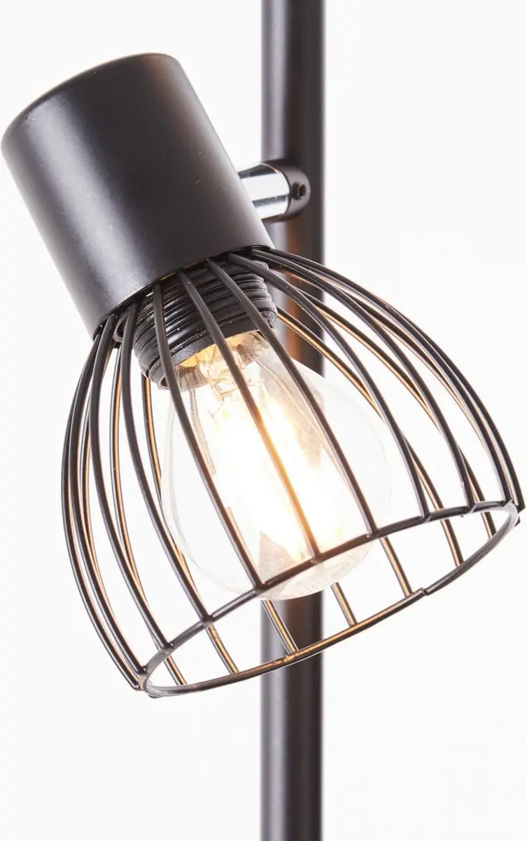 Brilliant Blacky Vloerlamp 3-vlams - 3x E14 25W - Zwart