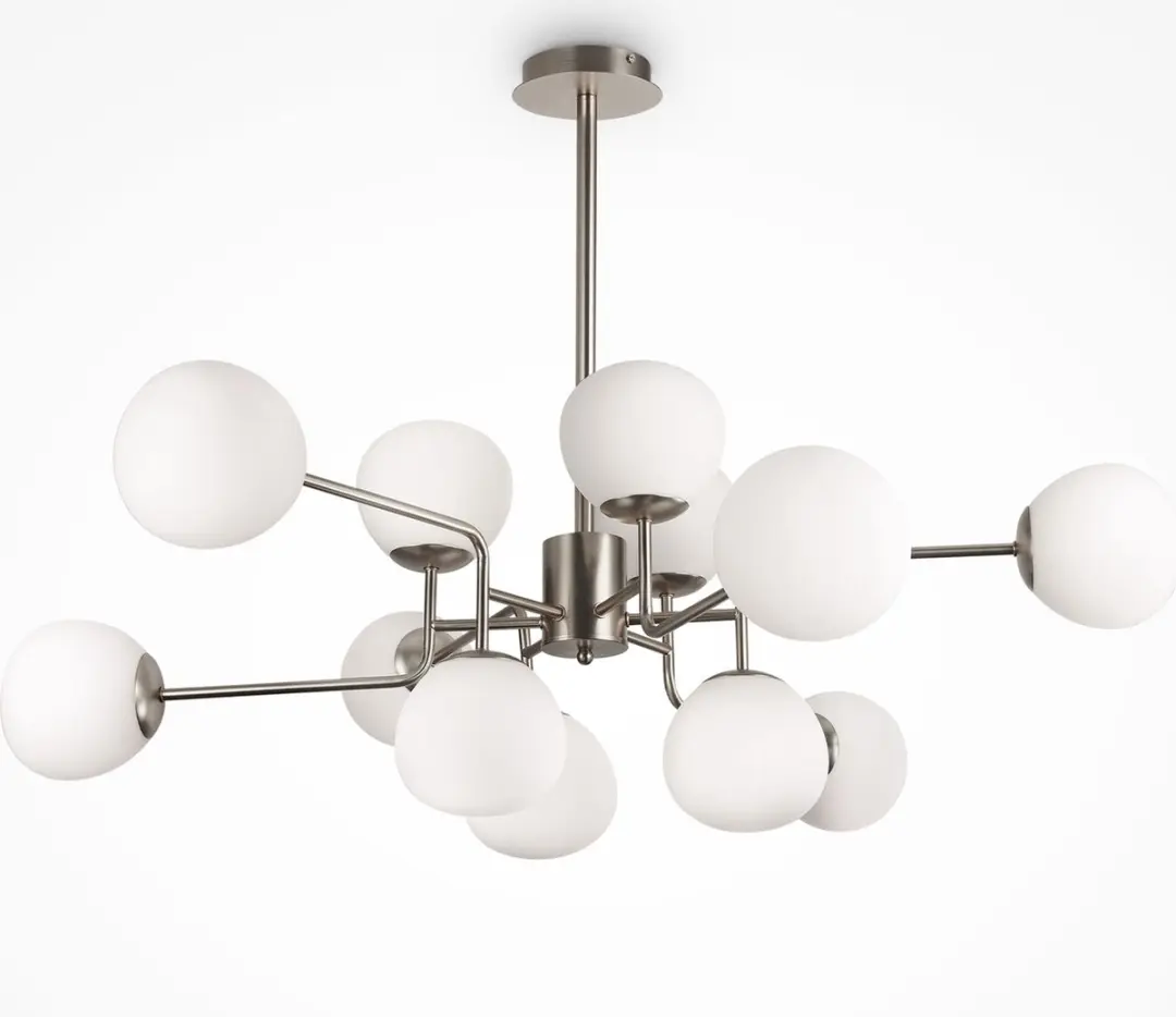 Maytoni Erich Kroonluchter - 12 Lichtpunten - Nikkel