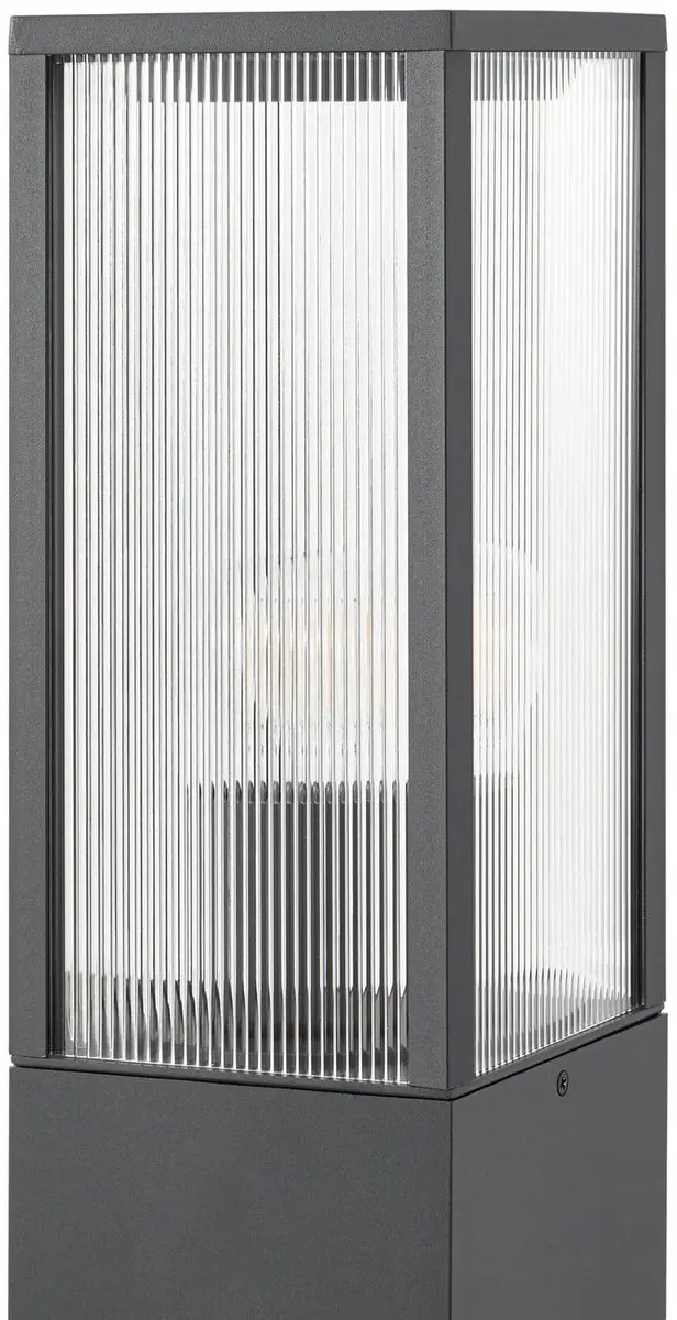 Lindby Tuinpadverlichting Aluminium 15W E27 - 80cm - Antraciet/Transparant