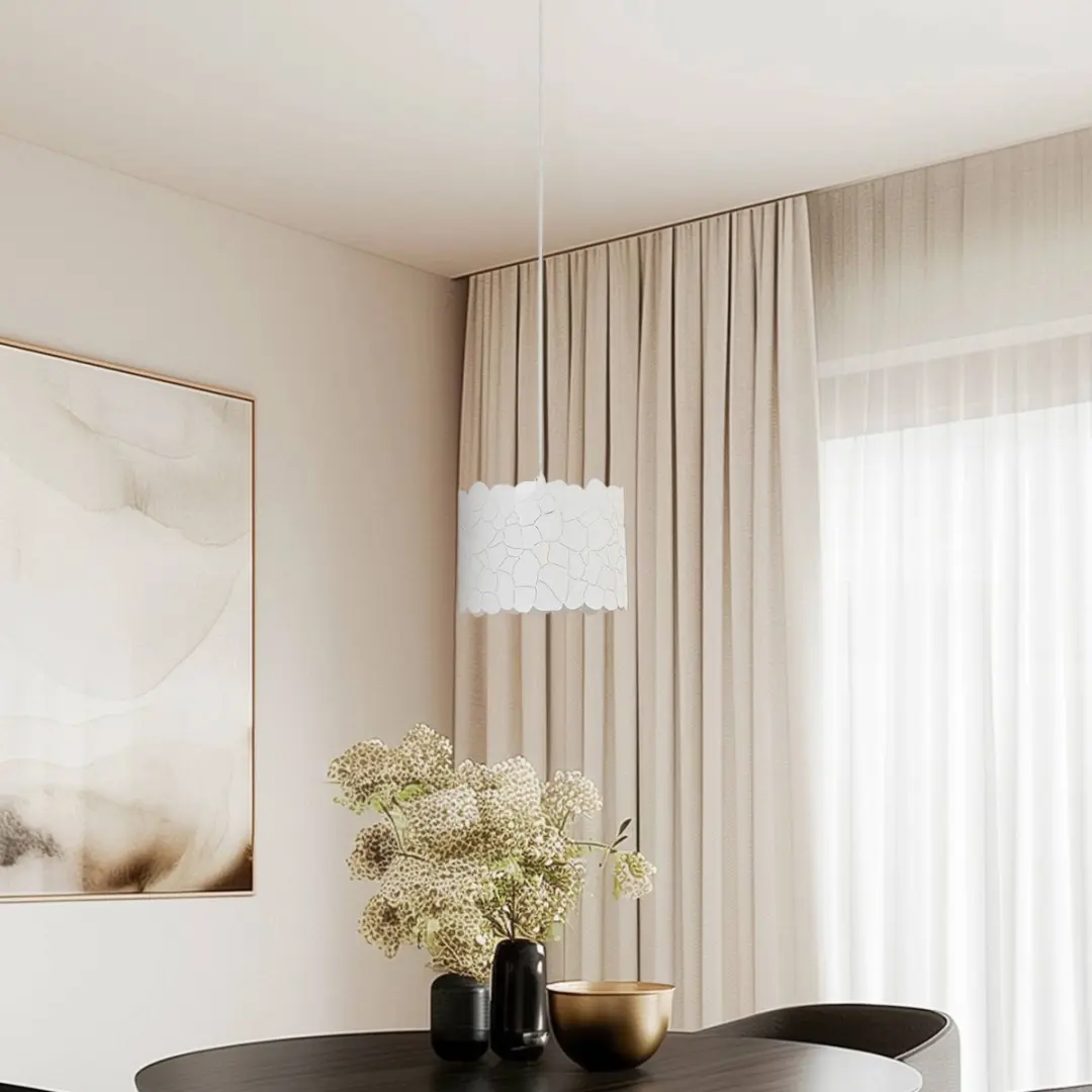 Lindby Hanglamp Metaal 1 Licht E27 Wit