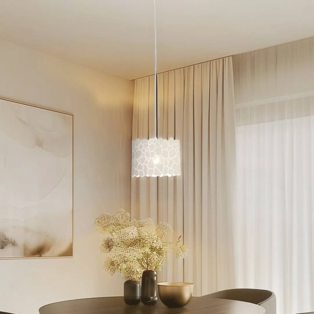 Lindby Hanglamp Metaal 1 Licht E27 Wit