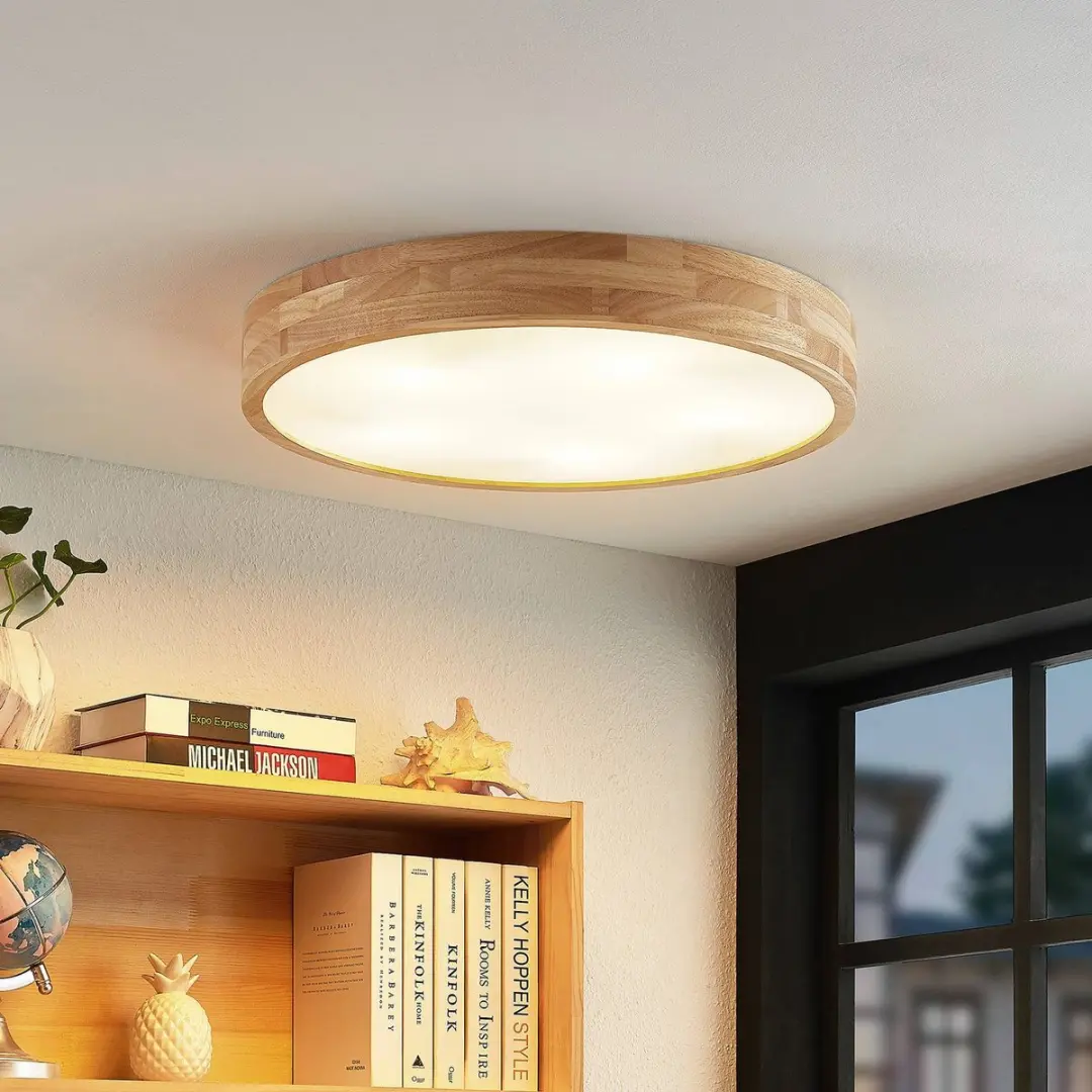 Lindby Plafondlamp Hout 5-Lichts E27 - 60cm