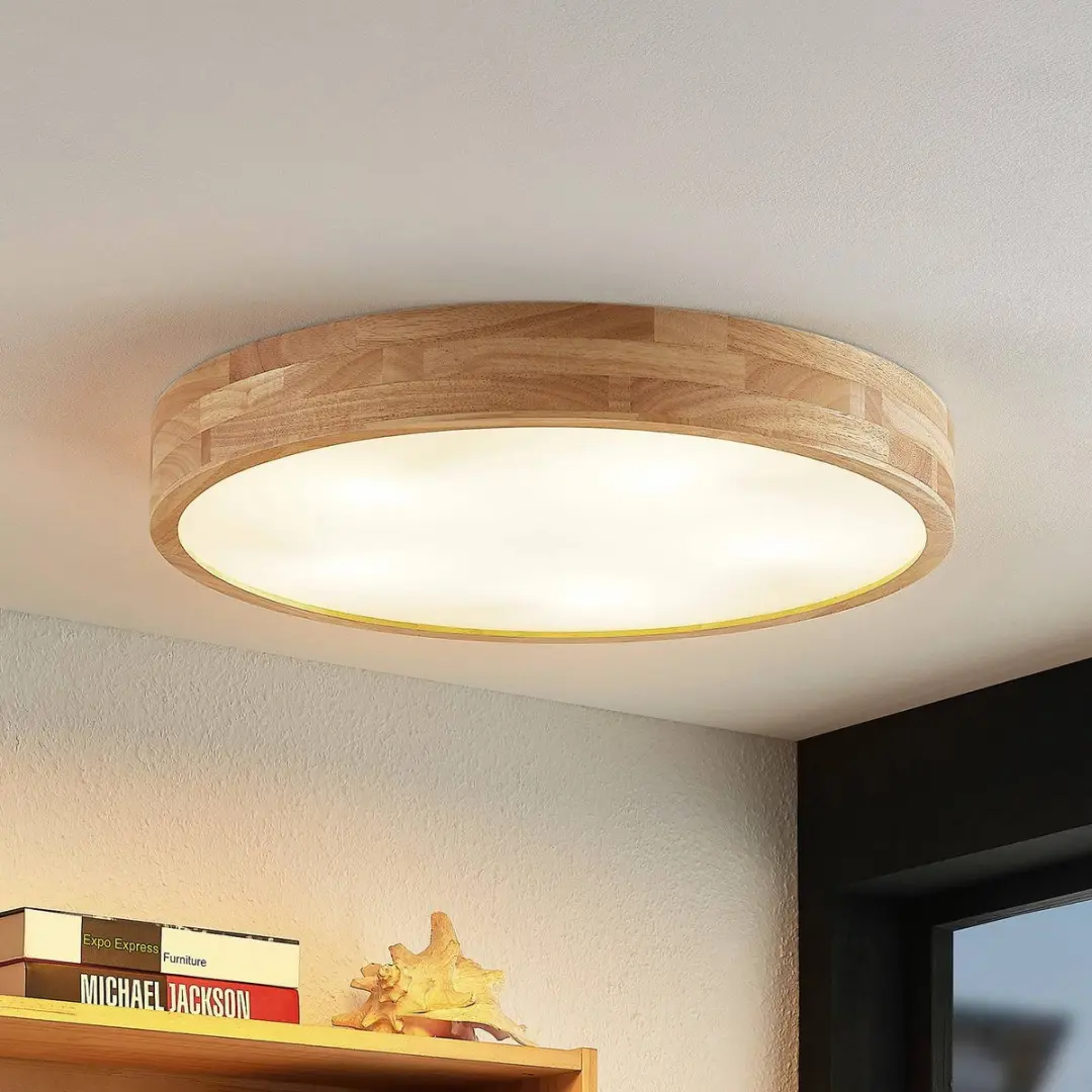 Lindby Plafondlamp Hout 5-Lichts E27 - 60cm