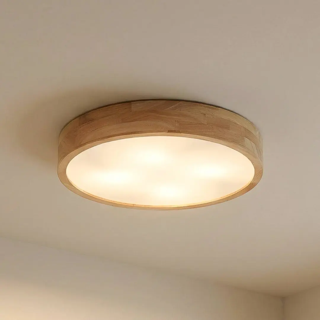 Lindby Plafondlamp Hout 5-Lichts E27 - 60cm