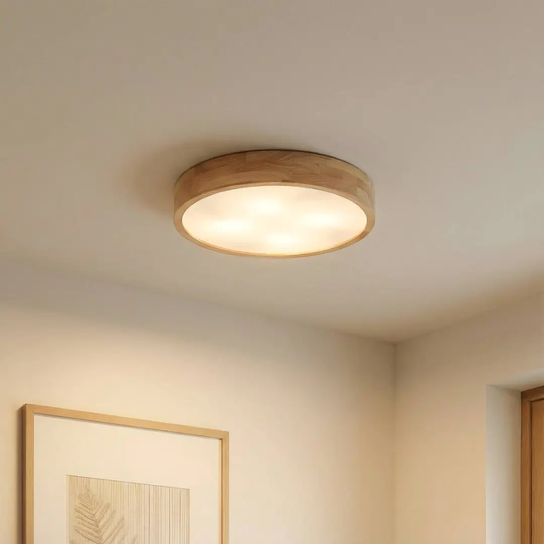 Lindby Plafondlamp Hout 5-Lichts E27