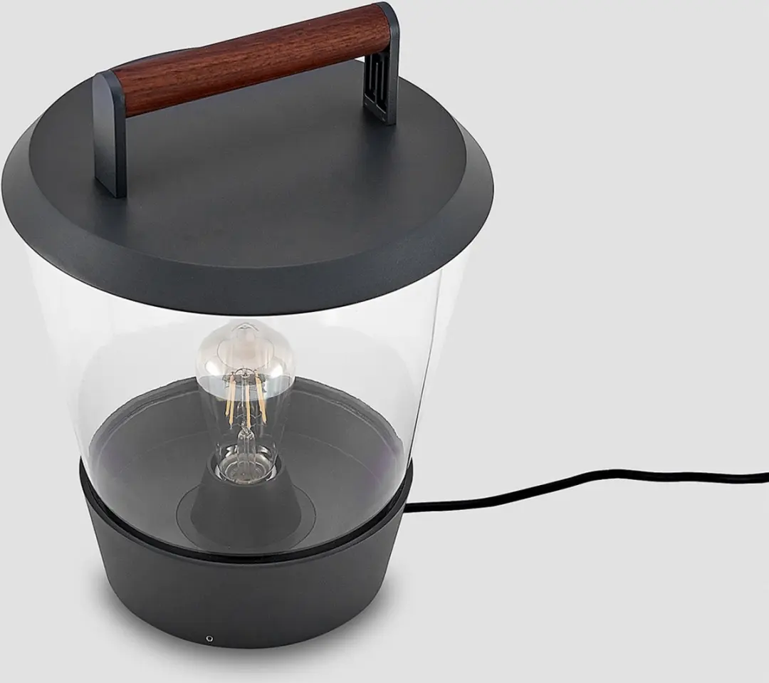 Lucande Terraslamp Antraciet Transparant E27