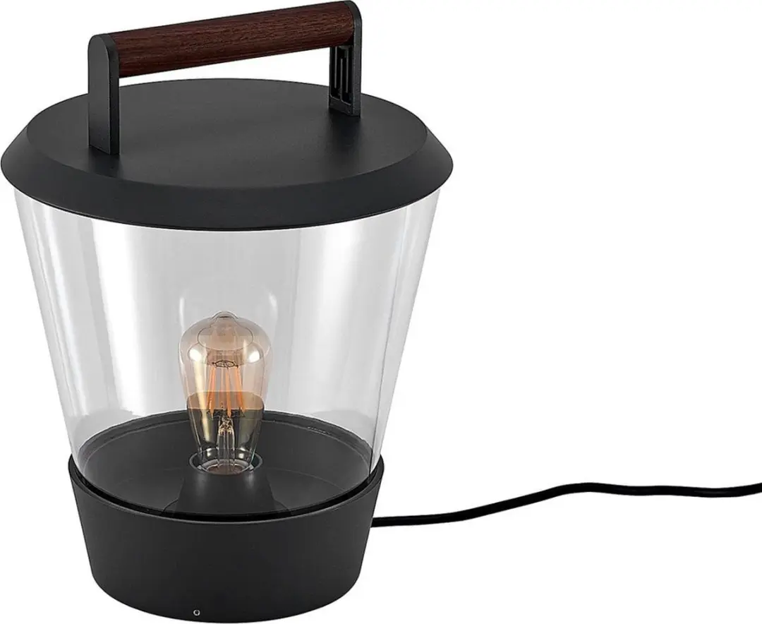 Lucande Terraslamp Antraciet Transparant E27