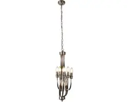 Searchlight LODGE Kroonluchter 8 Lichts - Zilver
