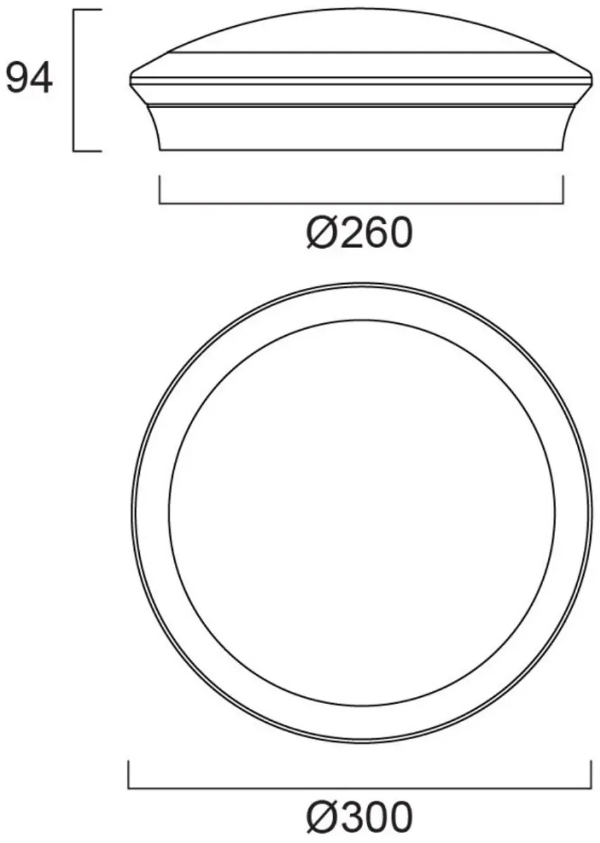 Sylvania LED Plafondlamp CCT 16.5W 2000lm IP54 - 30cm Wit