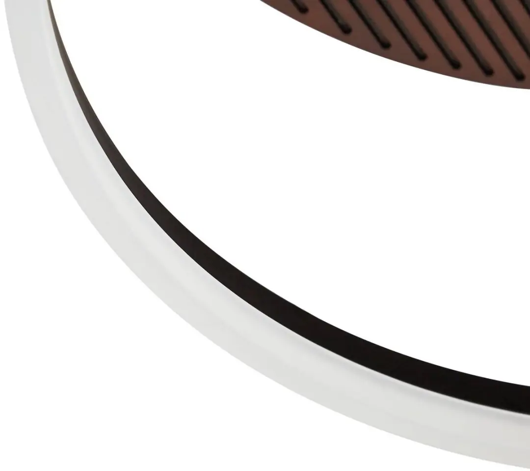 Lucande LED Plafondlamp 50cm - 1 Lichtpunt - Metaal/Hout - Dimbaar