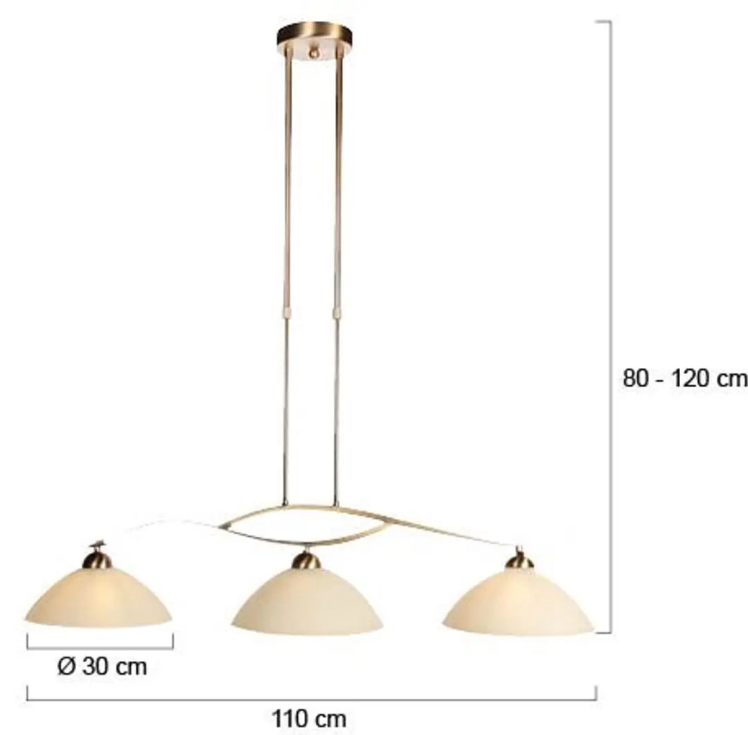 Steinhauer Anthea 4326BR Hanglamp - 3x Amber 40W - afbeelding 6 van 6