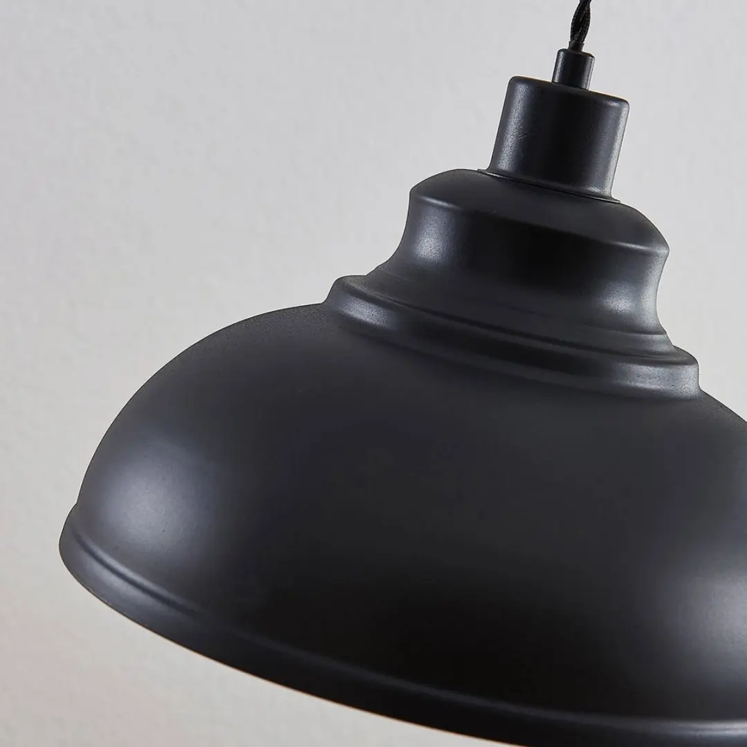 Lindby Hanglamp Metaal 1 Licht E27 - 19,7 cm - Zwart/Goud