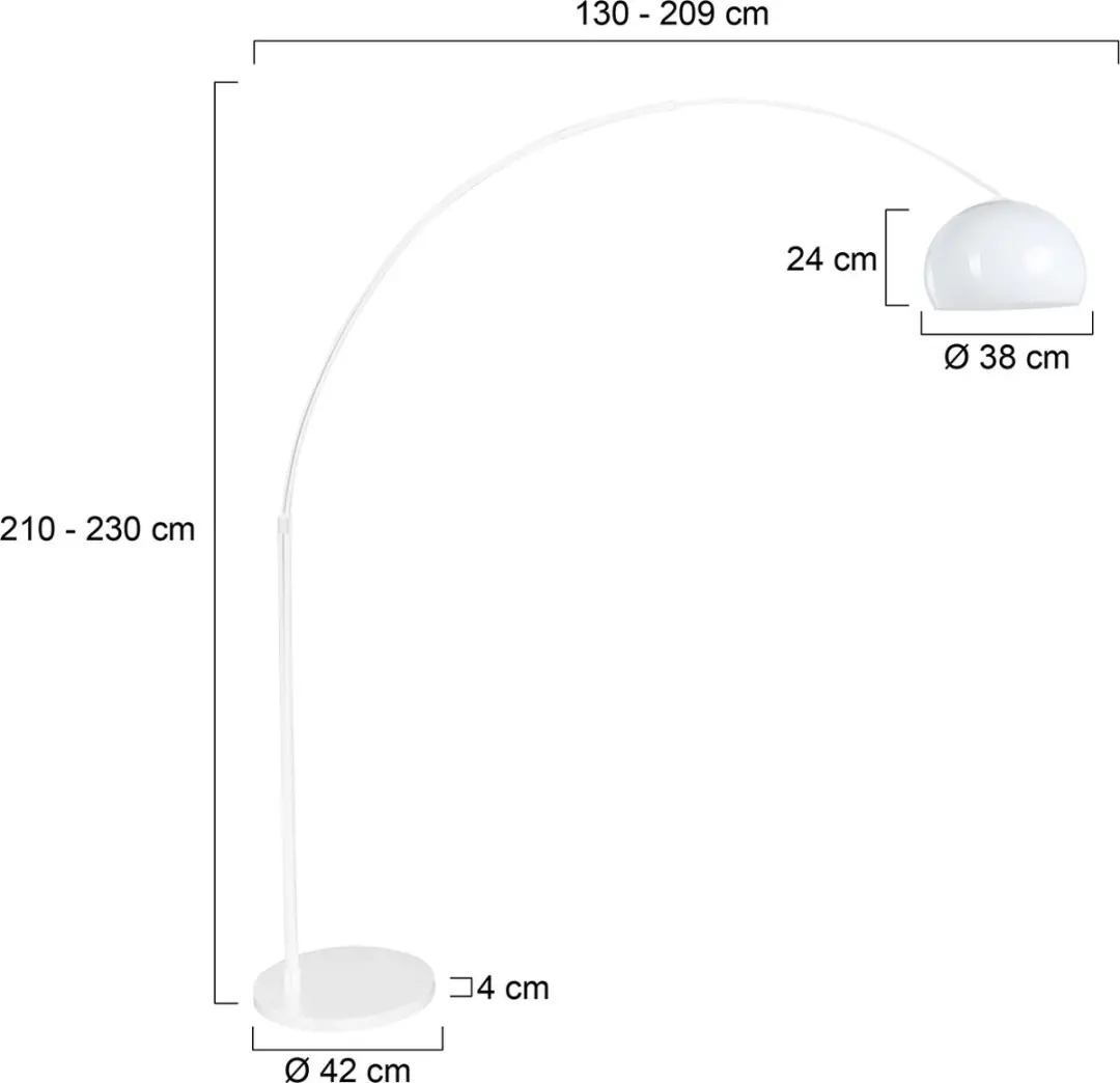 Steinhauer Sparkled Light 7348W Vloerlamp - 40W Warm Wit - afbeelding 6 van 6