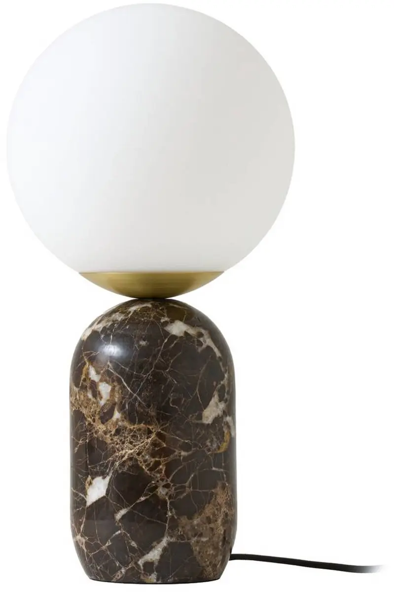 Lindby Tafellamp 1 Licht Marmer Glas - 39,5cm - E27