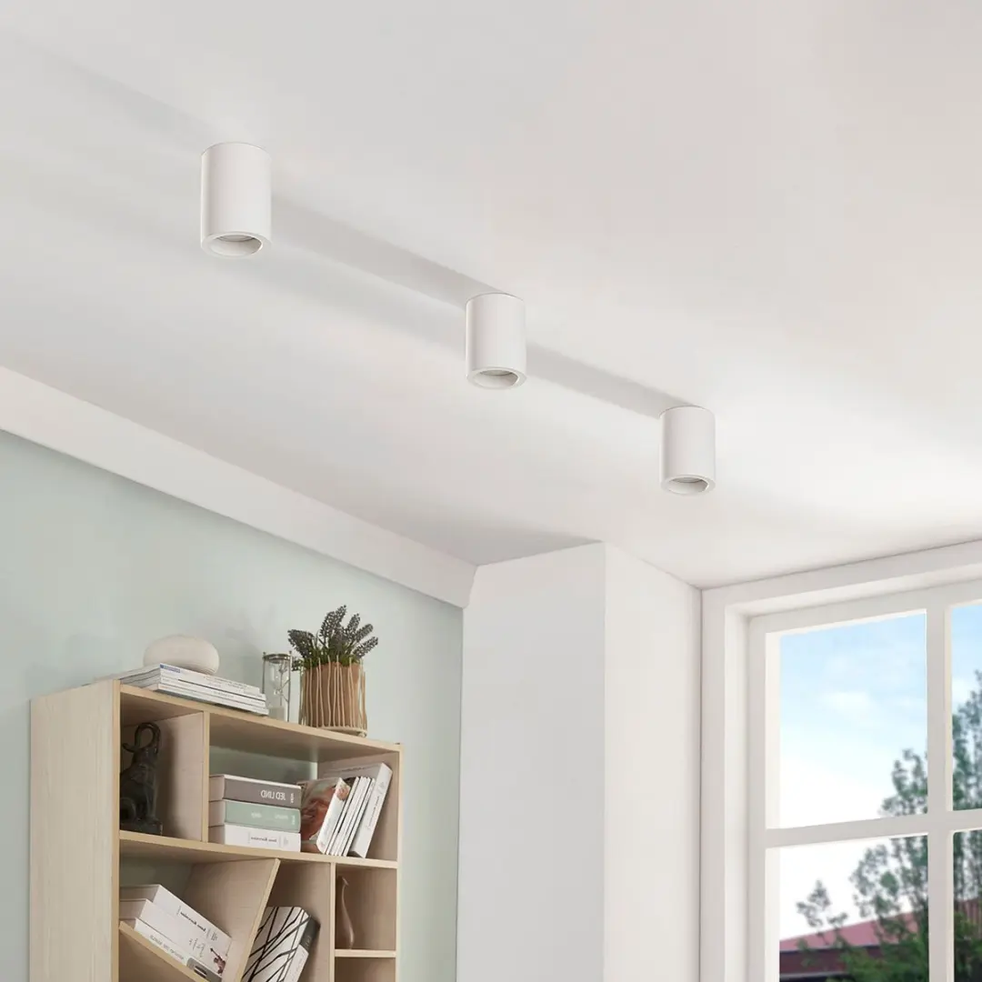Lindby Plafondlamp GU10 1 Licht - 7cm - Wit - afbeelding 6 van 6