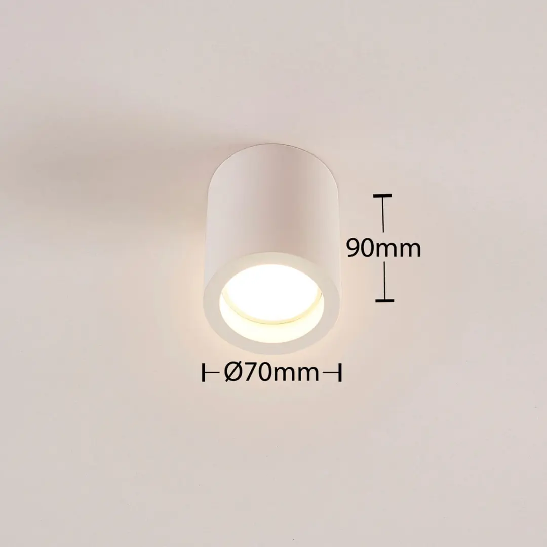 Lindby Plafondlamp GU10 1 Licht - 7cm - Wit