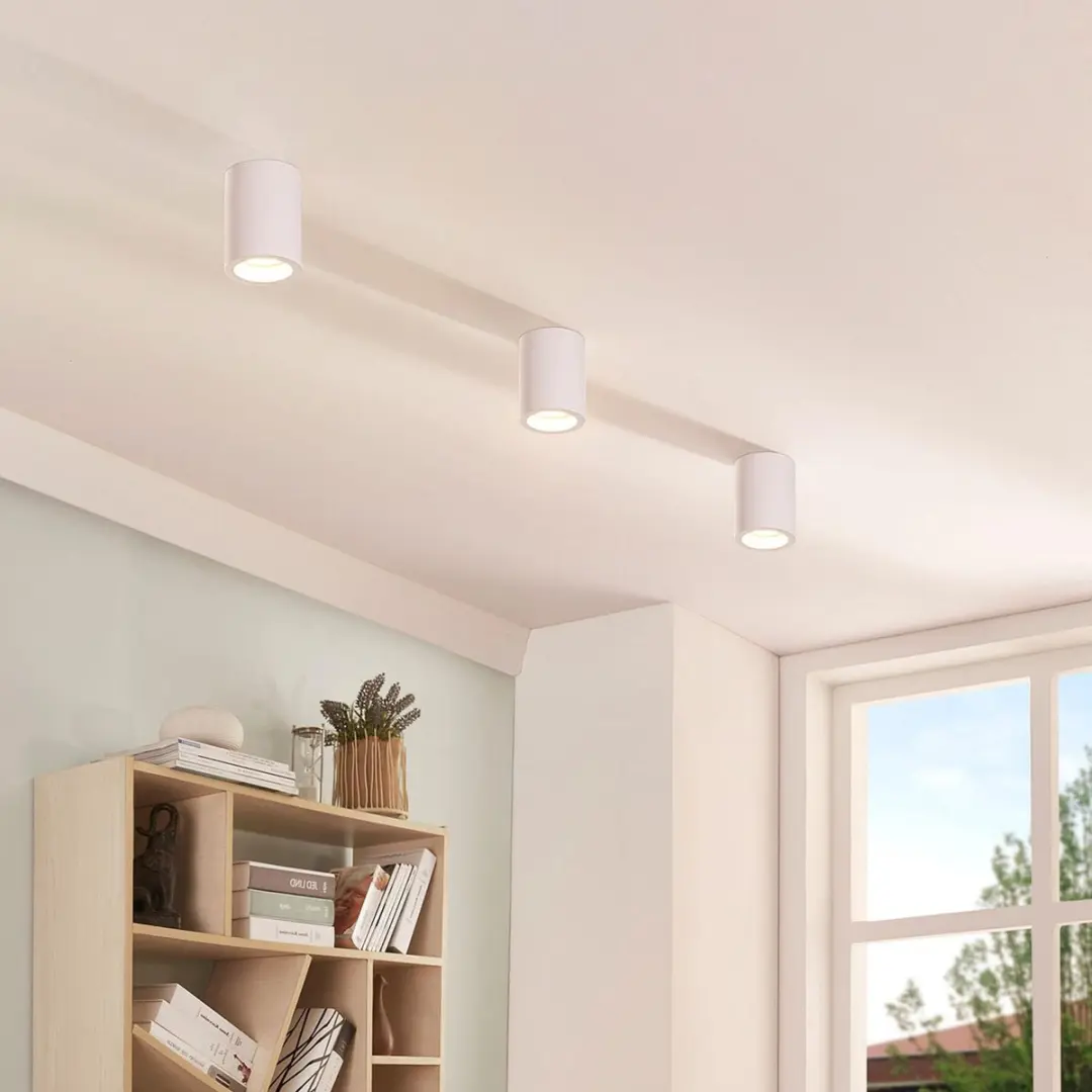 Lindby Plafondlamp GU10 1 Licht - 7cm - Wit
