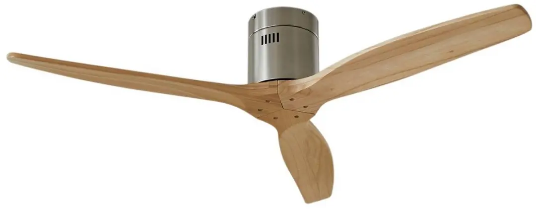 Lucande Plafondventilator 132cm - 3 Bladen - Licht Hout/Nikkel - afbeelding 6 van 6
