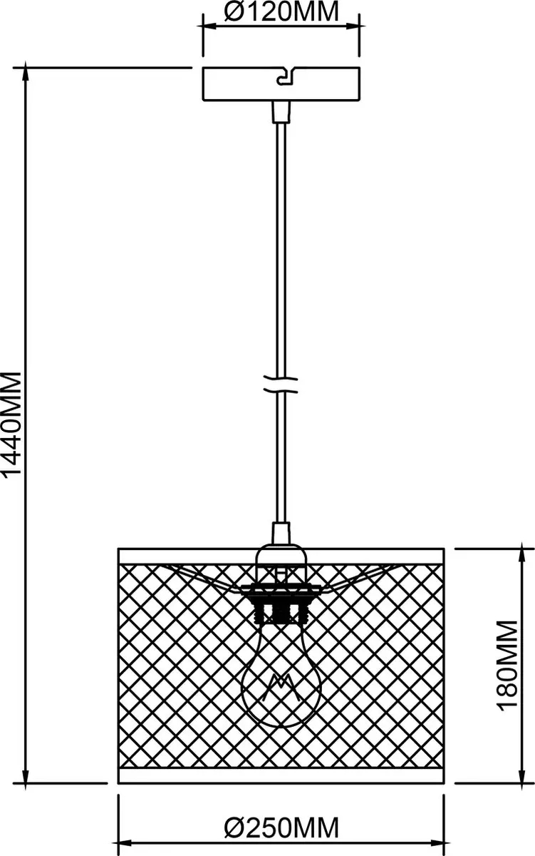 Brilliant Maze Hanglamp E27 - Zwart - afbeelding 6 van 6