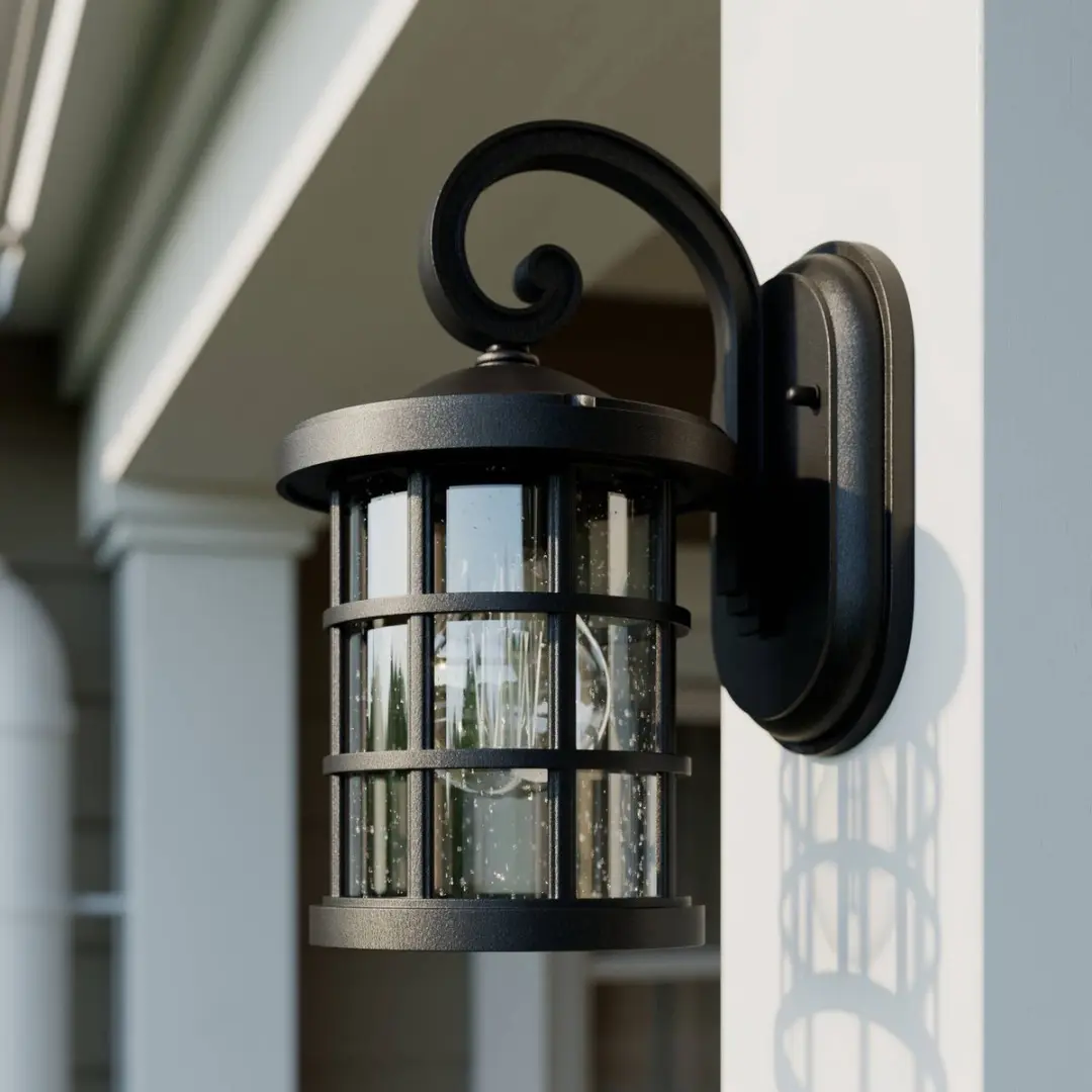 Lindby Wandlamp Buiten 1 Licht E27 - Zwart