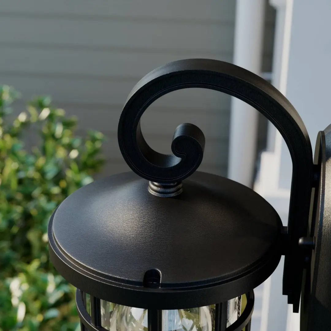 Lindby Wandlamp Buiten 1 Licht E27 - Zwart