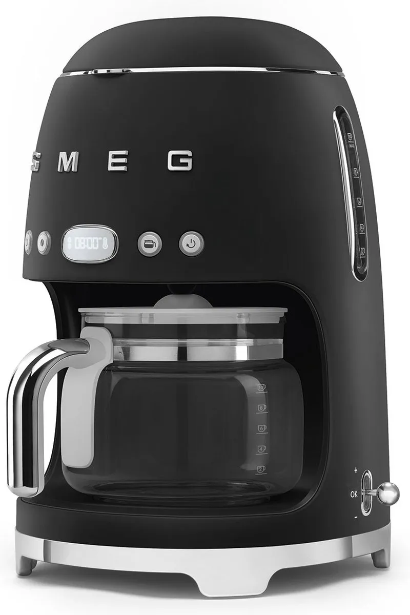 Smeg DCF02BLMEU Filterkoffiemachine - 10 Kopjes - 1,4L - Mat zwart