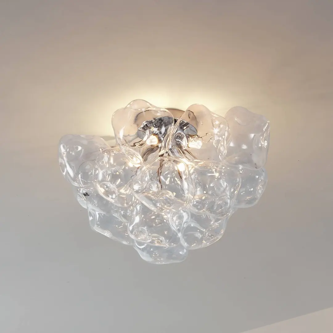 Lucande Plafondlamp 4 Lichtpunten 8W G9 - Ø49cm - Transparant/Chroom