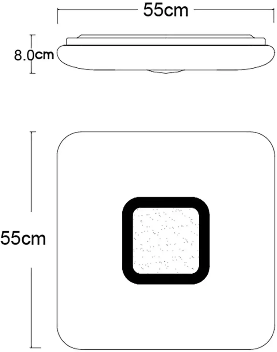 Globo Trystan Plafondlamp 50cm - 2 Lichtpunten - Wit - afbeelding 6 van 6