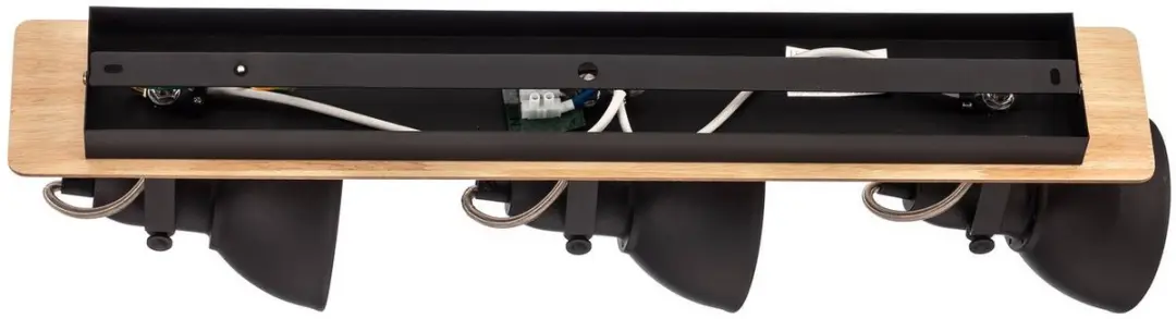 Lindby Buitenspot 3-lichten E14 - 16,5 cm - Zwart/Licht hout