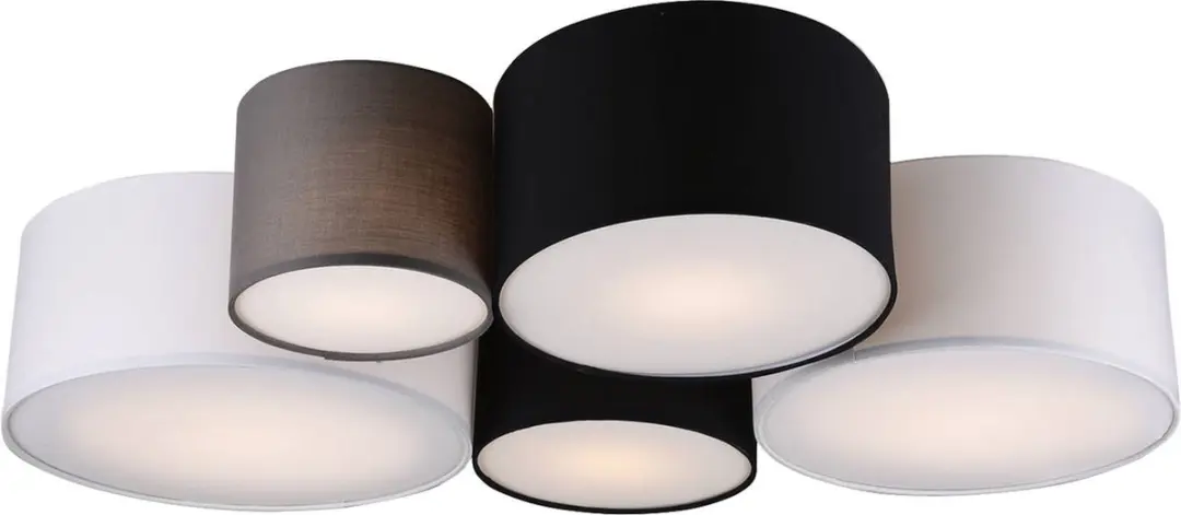 Lindby Plafondlamp 5-Lichts Textiel Metaal