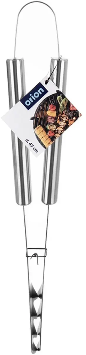 Orion Stalen Grilltang 43 cm - Zilver