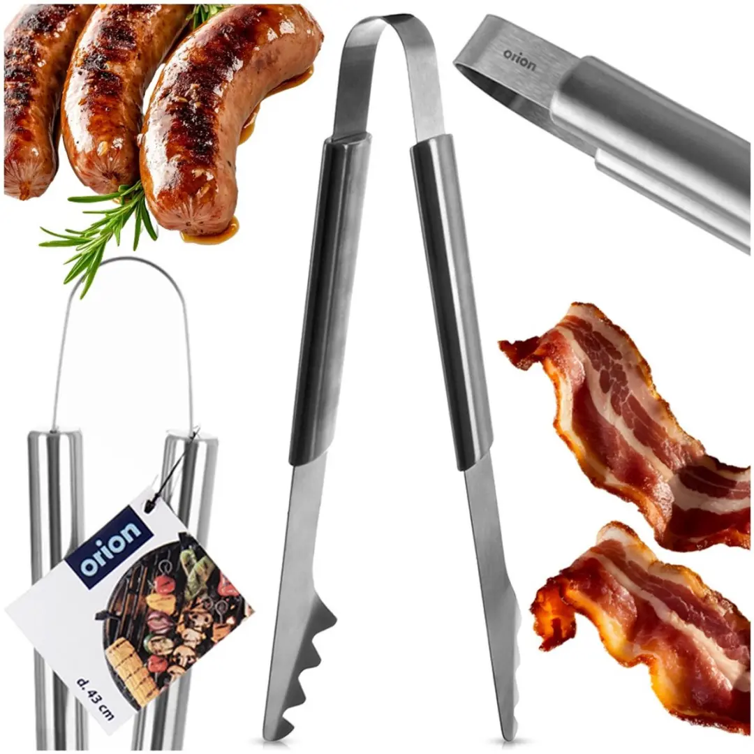 Orion Stalen Grilltang 43 cm - Zilver